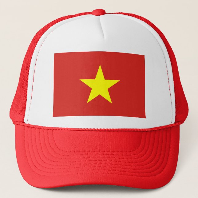 Boné Chapéu com Bandeira do Vietname (Frente)