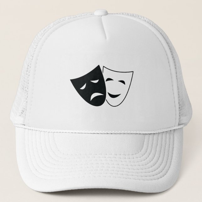 Boné Chapéu com Máscaras de Teatro de Comédia e Tragédi (Frente)