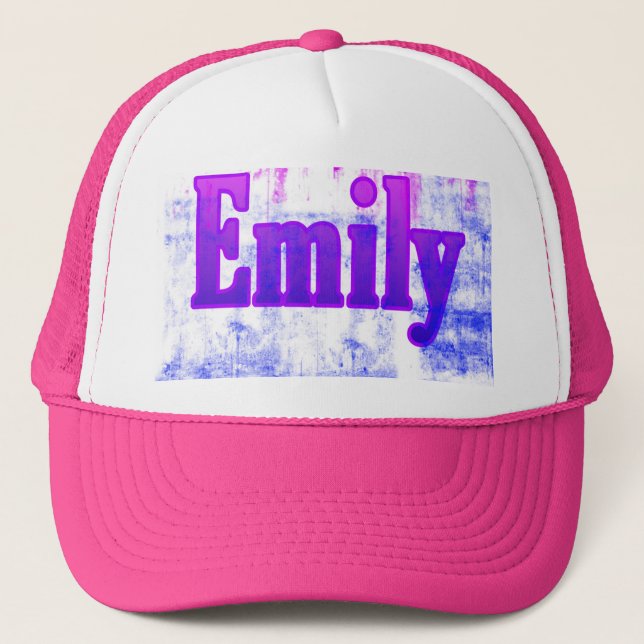 Boné chapéu com nome emily (Frente)