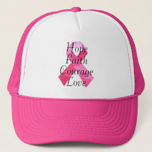 Boné Chapéu cor-de-rosa da fé da fita da camuflagem