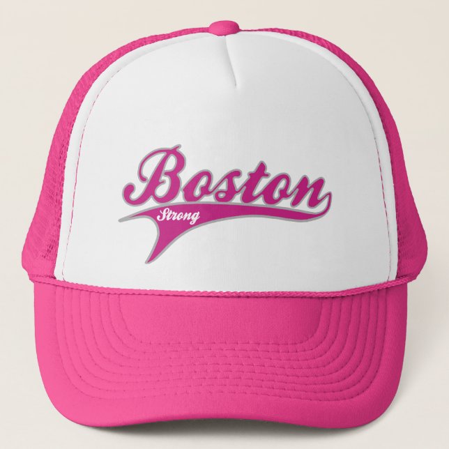 Boné Chapéu cor-de-rosa FORTE da estimativa de BOSTON (Frente)