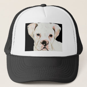 Boné "Chapéu da arte do cão do pugilista branco"
