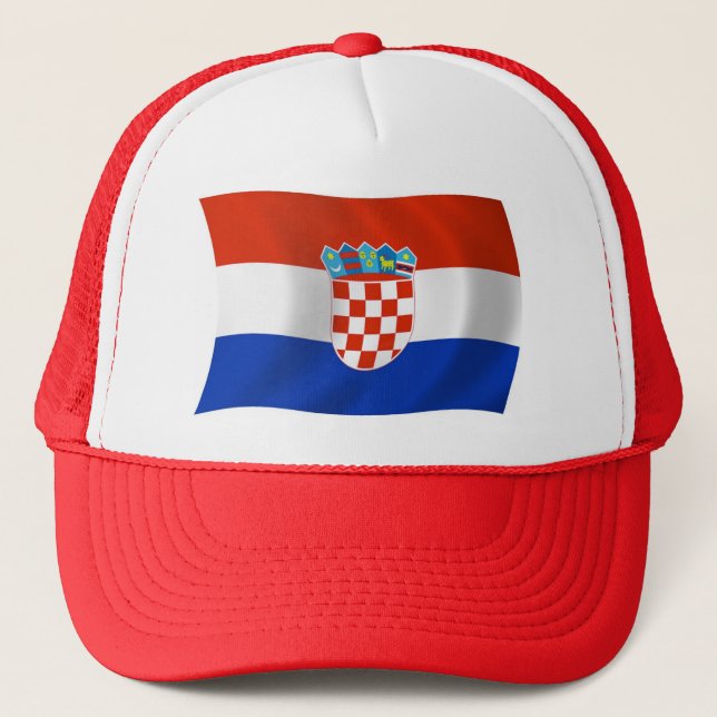 Boné Chapéu da Bandeira da Croácia (Frente)