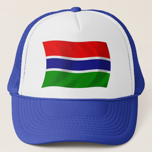 Boné Chapéu da Bandeira da Gâmbia (Frente)