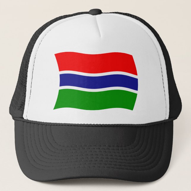 Boné Chapéu da Bandeira da Gâmbia (Frente)