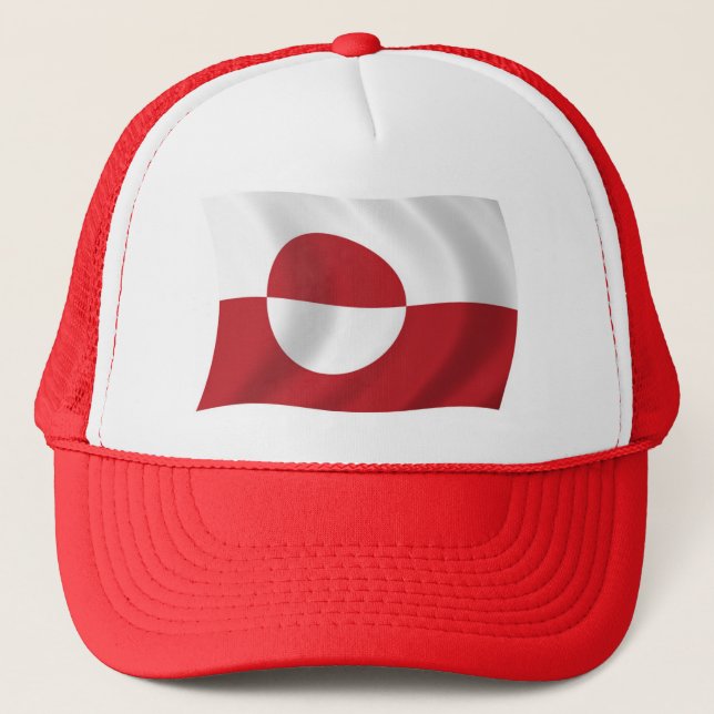 Boné Chapéu da Bandeira da Gronelândia (Frente)