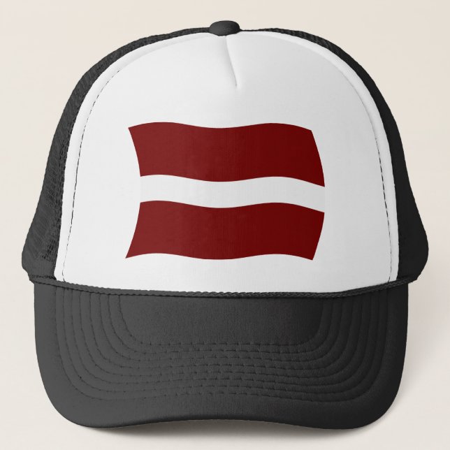 Boné Chapéu da Bandeira da Letônia (Frente)