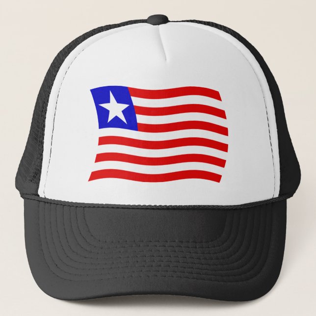 Boné Chapéu da Bandeira da Libéria (Frente)