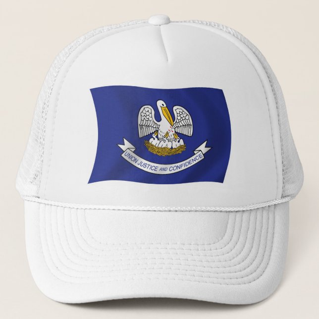 Boné Chapéu da Bandeira da Louisiana (Frente)