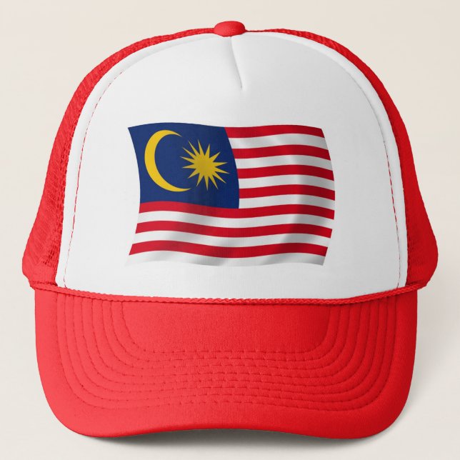 Boné Chapéu da Bandeira da Malásia (Frente)