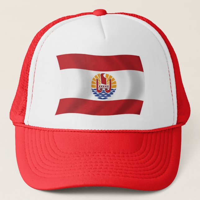 Boné Chapéu da Bandeira da Polinésia Francesa (Frente)