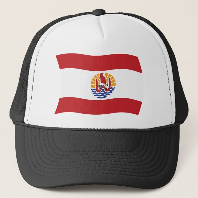 Boné Chapéu da Bandeira da Polinésia Francesa (Frente)