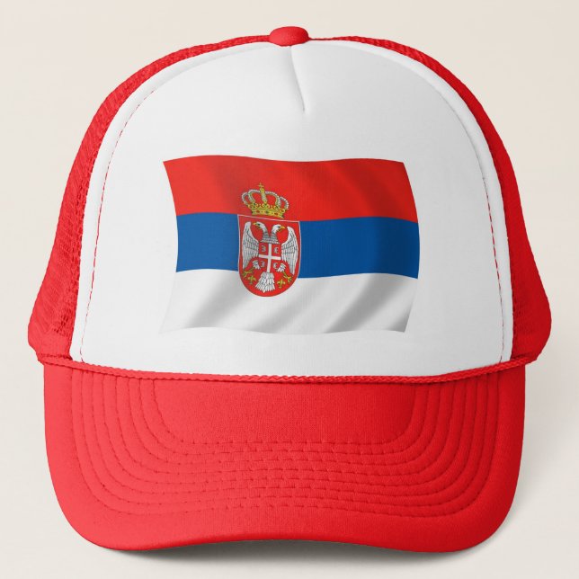 Boné Chapéu da Bandeira da Sérvia (Frente)