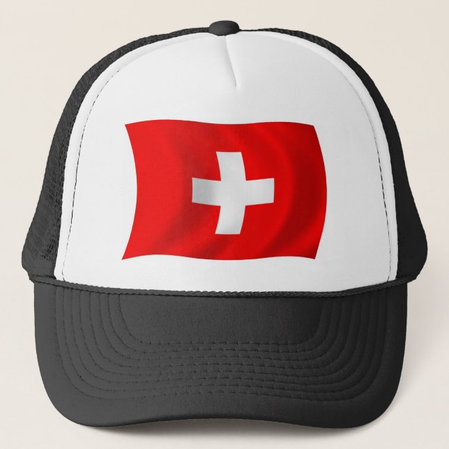 Boné Chapéu da Bandeira da Suíça (Frente)