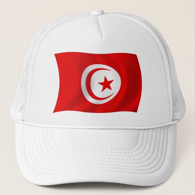 Boné Chapéu da Bandeira da Tunísia (Frente)