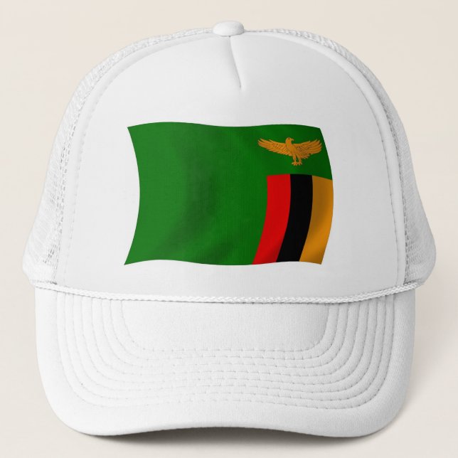 Boné Chapéu da Bandeira da Zâmbia (Frente)