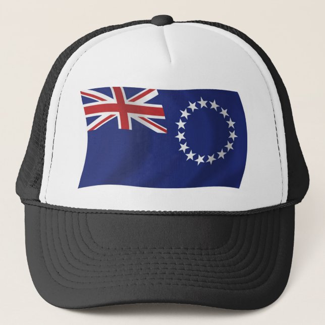 Boné Chapéu da Bandeira das Ilhas Cook (Frente)