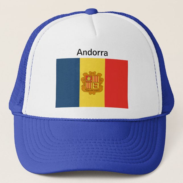 Boné Chapéu da bandeira de Andorra (Frente)