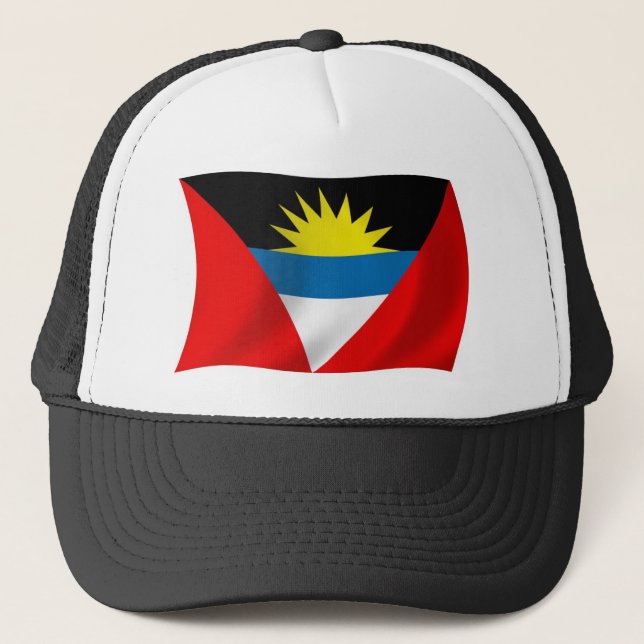 Boné Chapéu da Bandeira de Antígua e Barbuda (Frente)