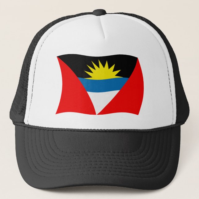 Boné Chapéu da Bandeira de Antígua e Barbuda (Frente)