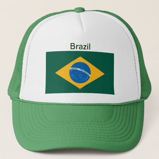 Boné Chapéu da bandeira de Brasil (Frente)
