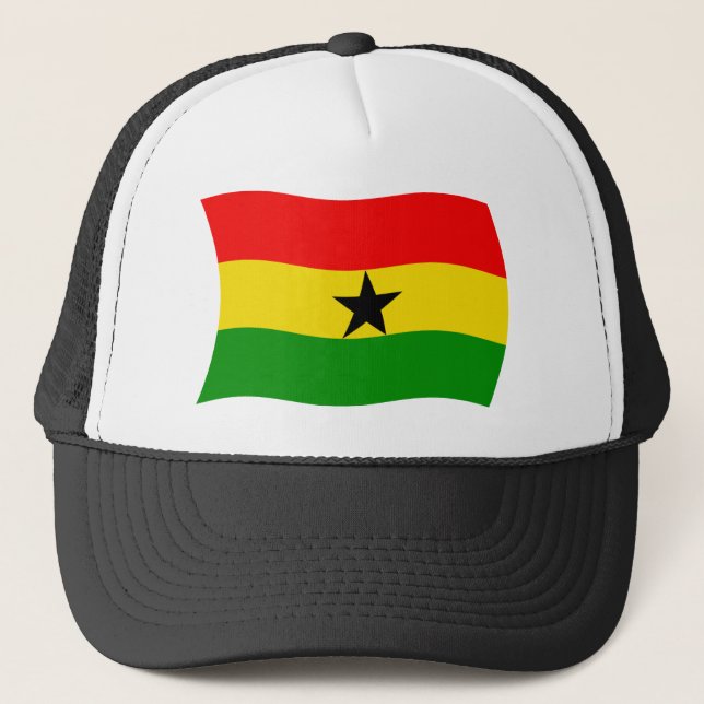 Boné Chapéu da Bandeira de Gana (Frente)