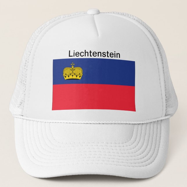 Boné Chapéu da bandeira de Liechtenstein (Frente)