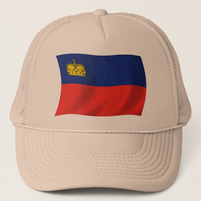 Boné Chapéu da Bandeira de Liechtenstein (Frente)