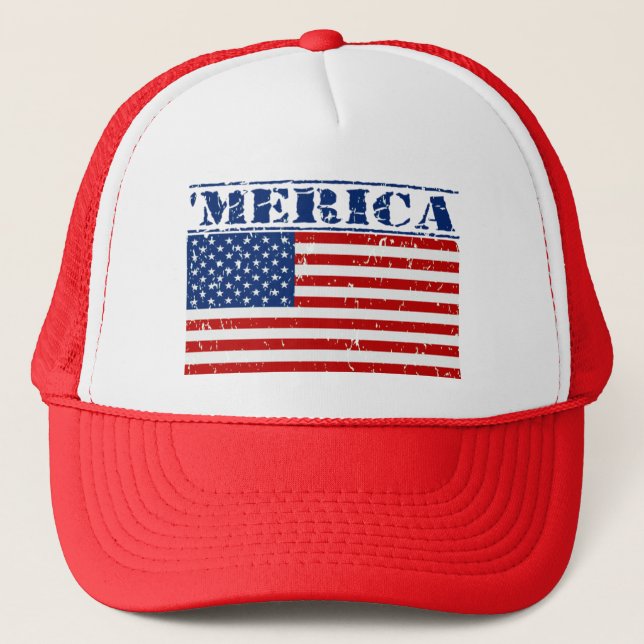 Boné 'Chapéu da bandeira de MERICA E.U. - (Frente)
