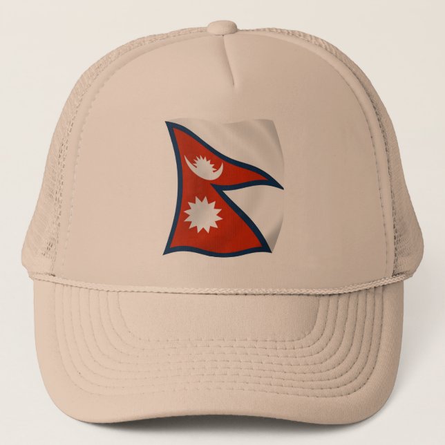Boné Chapéu da bandeira de Nepal (Frente)