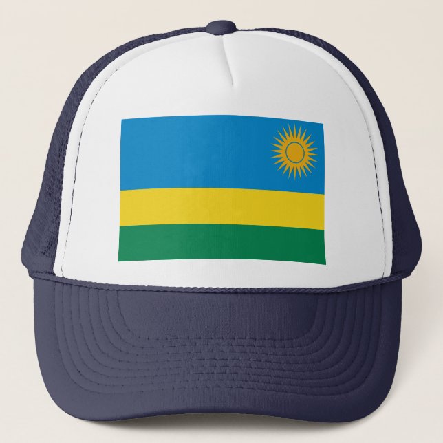 Boné Chapéu da bandeira de Rwanda (Frente)