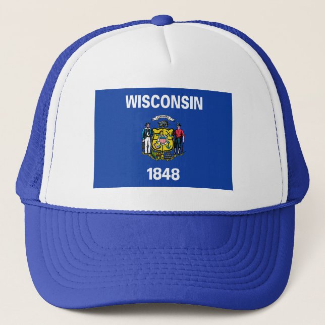 Boné Chapéu da bandeira de Wisconsin (Frente)