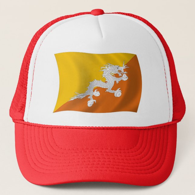 Boné Chapéu da Bandeira do Butão (Frente)