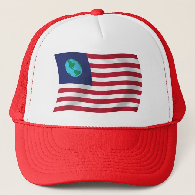Boné Chapéu da Bandeira dos Estados Unidos da Terra (Frente)