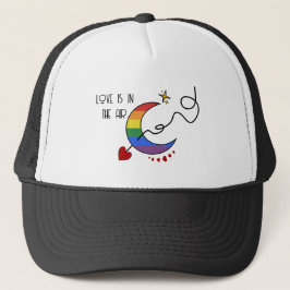 Boné Chapéu da Bandeira LGBTQ Arco-Íris Amor Está No Ar