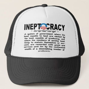 Boné Chapéu da definição de Ineptocracy (preto)