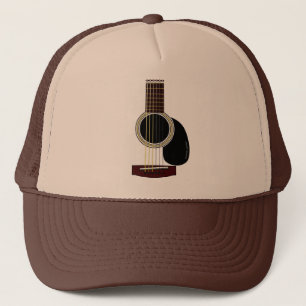 Boné chapéu da guitarra acústica