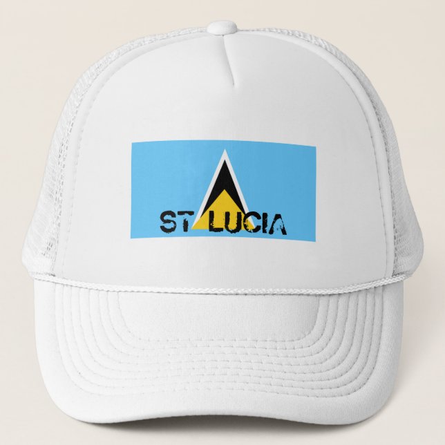 Boné Chapéu da lembrança da bandeira de St Lucia (Frente)