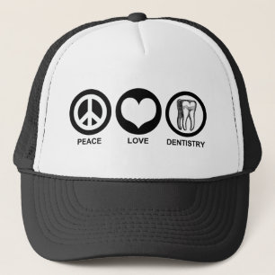 Boné Chapéu da odontologia do amor da paz