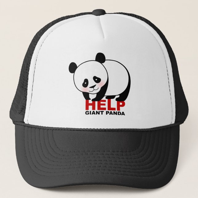 Boné Chapéu da panda gigante da ajuda (Frente)
