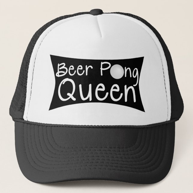 Boné Chapéu da rainha de Pong da cerveja (Frente)