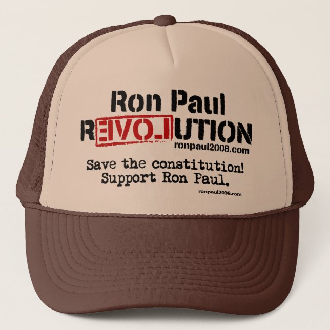 Boné Chapéu da revolução de Ron Paul (Frente)