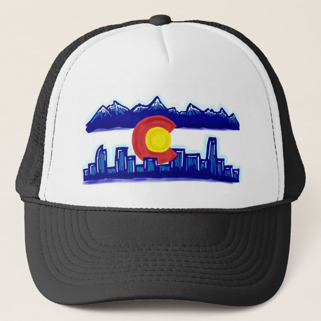 Boné Chapéu da skyline de Colorado (Frente)