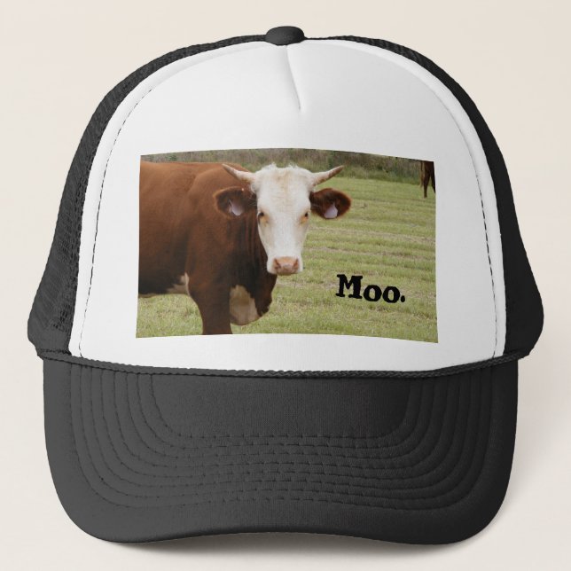 Boné Chapéu da vaca: "MOO. " (Frente)