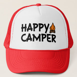 Boné Chapéu de acampamento engraçado do campista feli