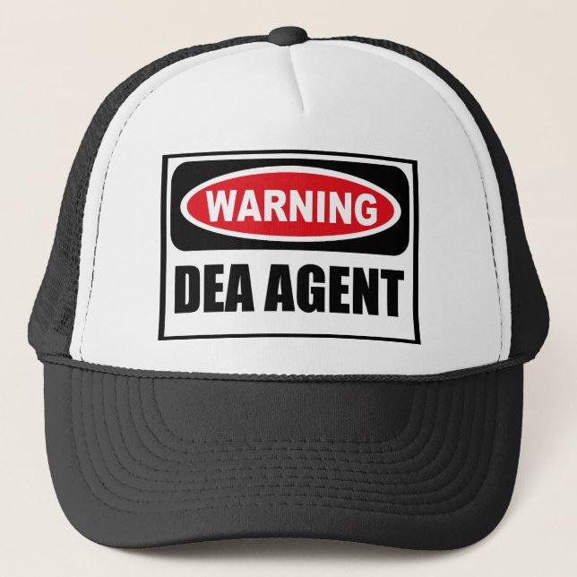 Boné Chapéu de advertência do AGENTE de DEA (Frente)