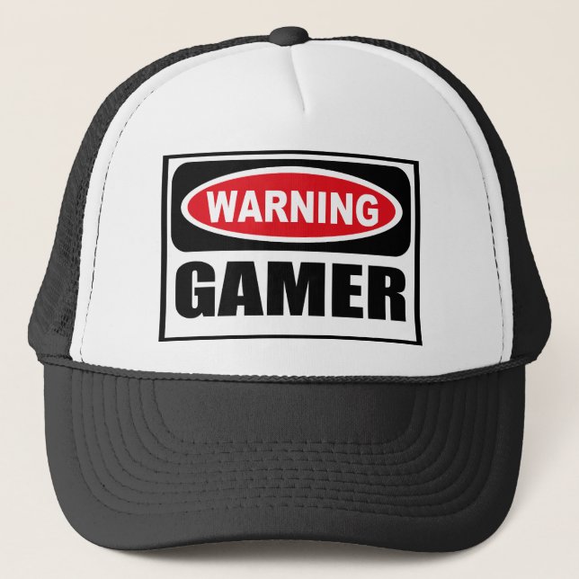 Boné Chapéu de advertência do GAMER (Frente)