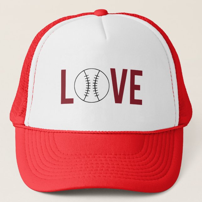 Boné Chapéu de Amor de Beisebol (Frente)