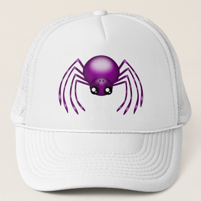 Boné Chapéu de Aranha de Cartoon Roxo (Frente)