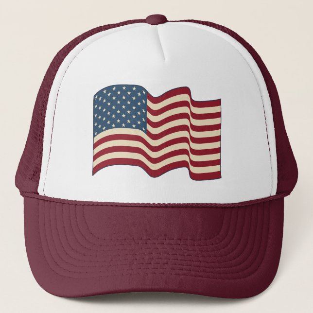 Boné Chapéu de Bandeira Americana Rústica (Frente)